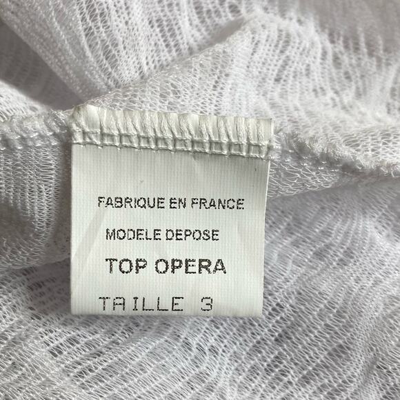 Deca De Vous A Nous Opera Open Knit Lightweight Top White‎ Women’s Size T 3 US 6 - Picture 9 of 11
